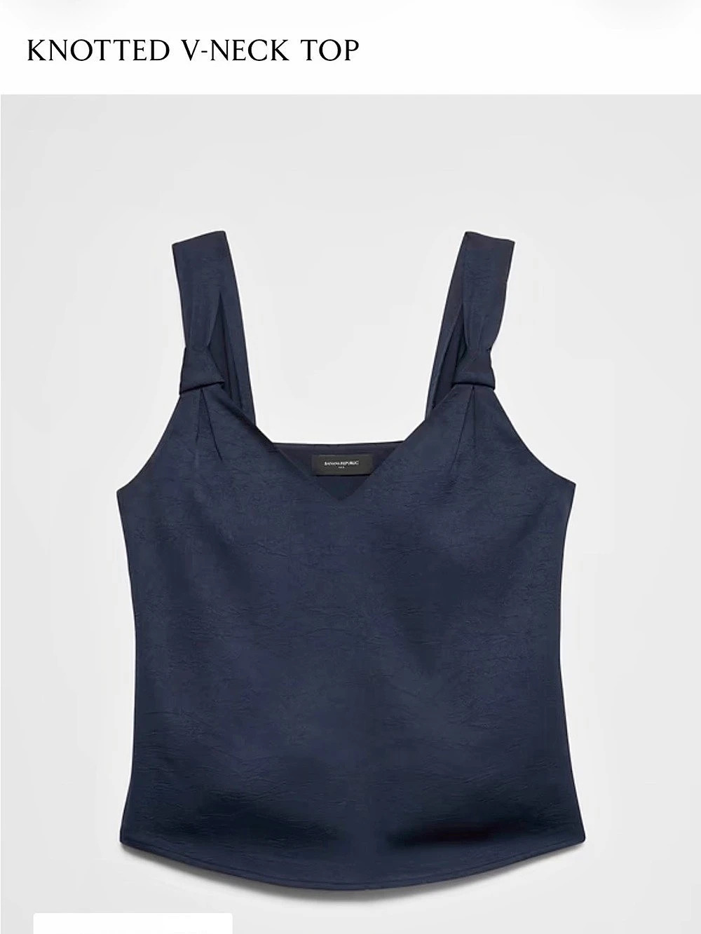 Banana Republic Factory Knotted V-Neck Top Blue